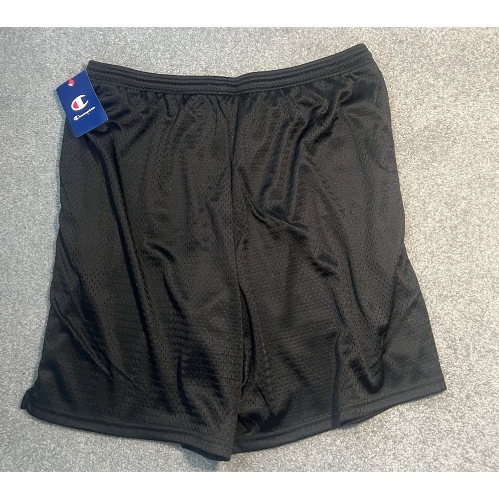 Men's Black Champion Mesh Shorts Size XL -New With Tags - Picture 7 of 7